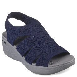Skechers Wedges|Women's , Pier Lite - Crochet Sandal Navy