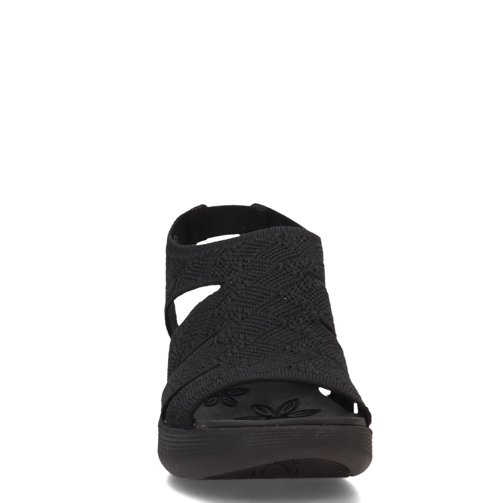 Skechers Wedges|Women's , Pier Lite - Crochet Sandal Black/Black