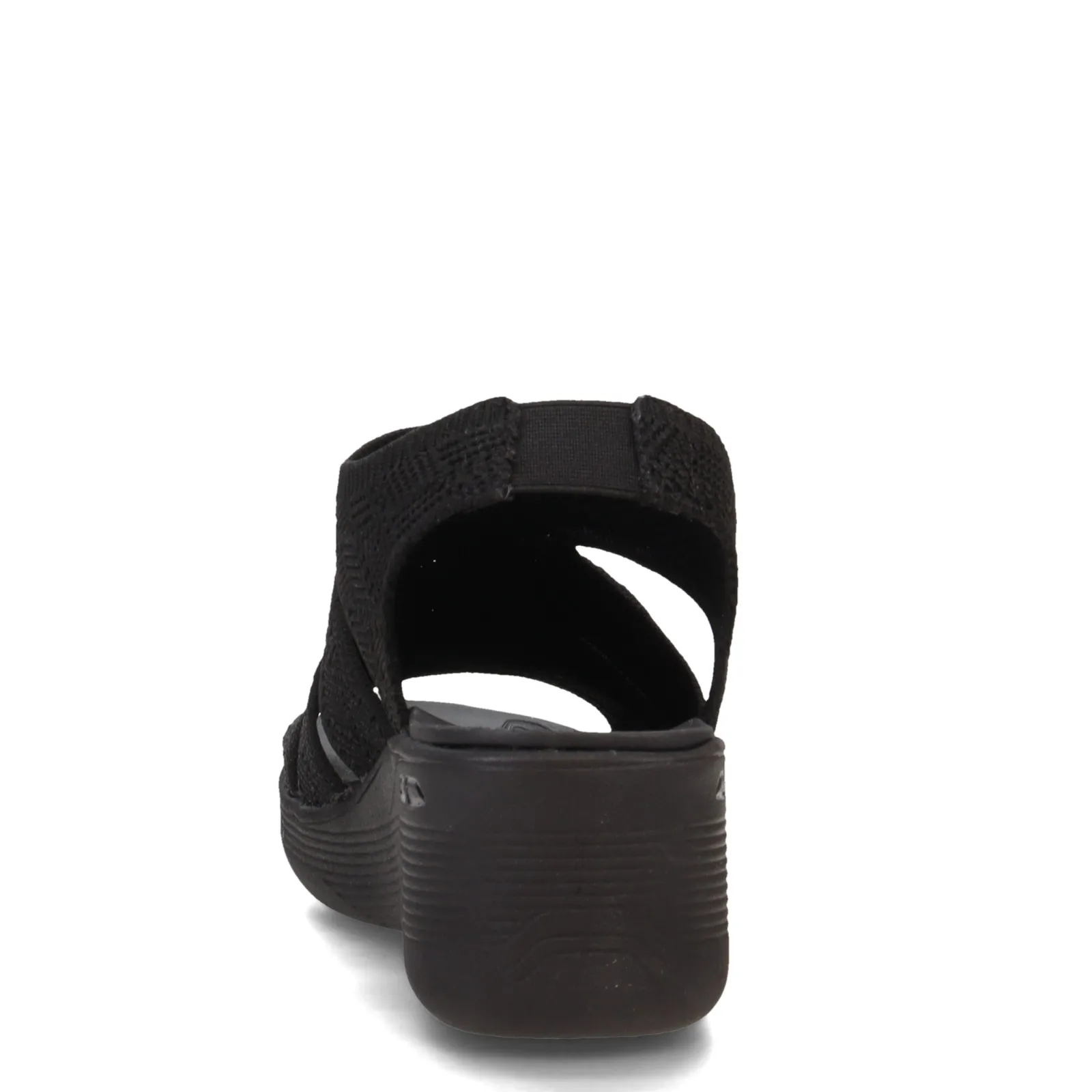 Skechers Wedges|Women's , Pier Lite - Crochet Sandal Black/Black