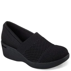 Skechers Slip-On Shoes|Women's , Pier-Lite - Wow Factor Slip-On Black/Black