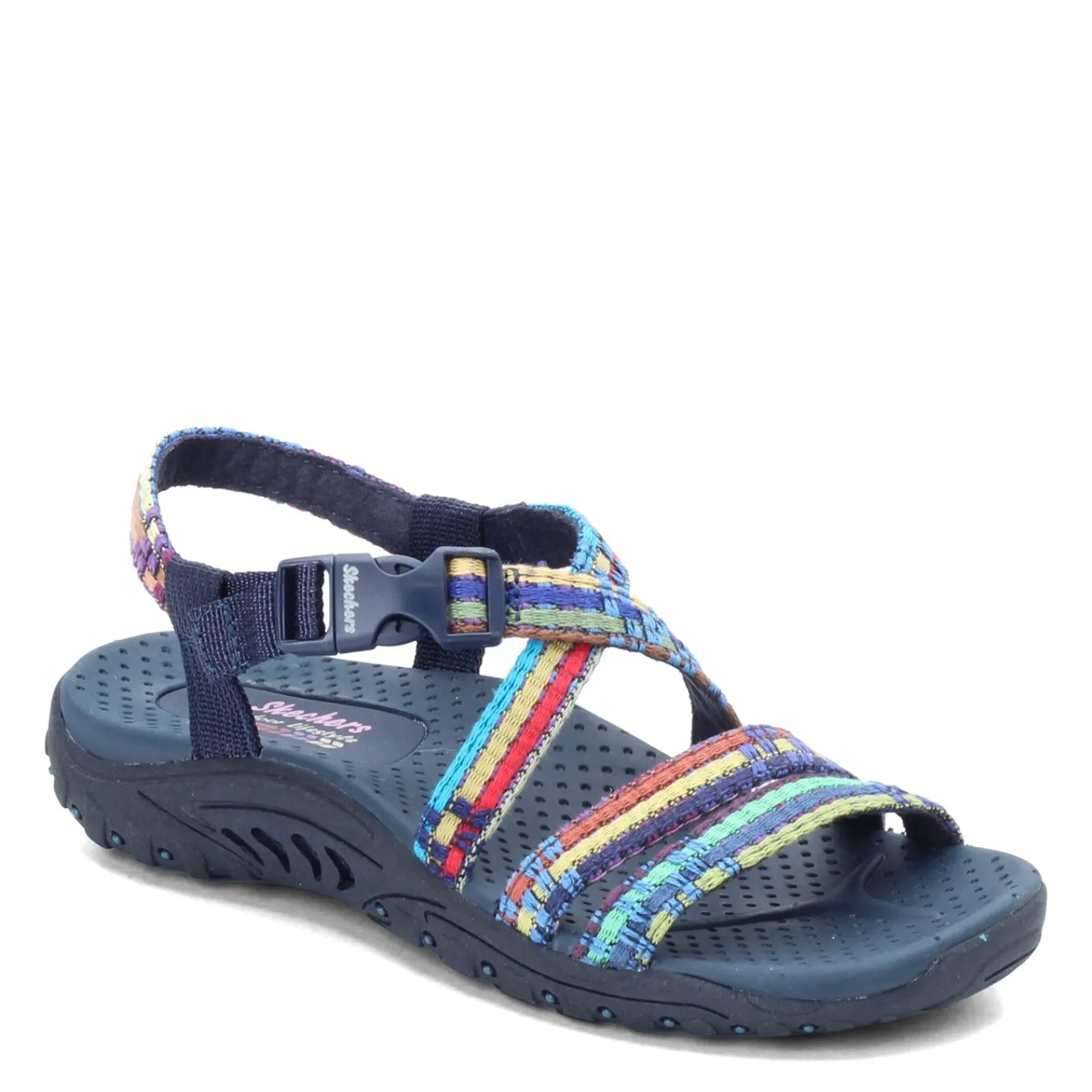 Skechers Sandals|Women's , Reggae - Sew Me Sandal Navy Multi