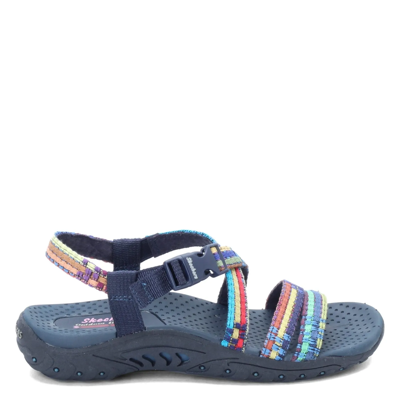Skechers Sandals|Women's , Reggae - Sew Me Sandal Navy Multi