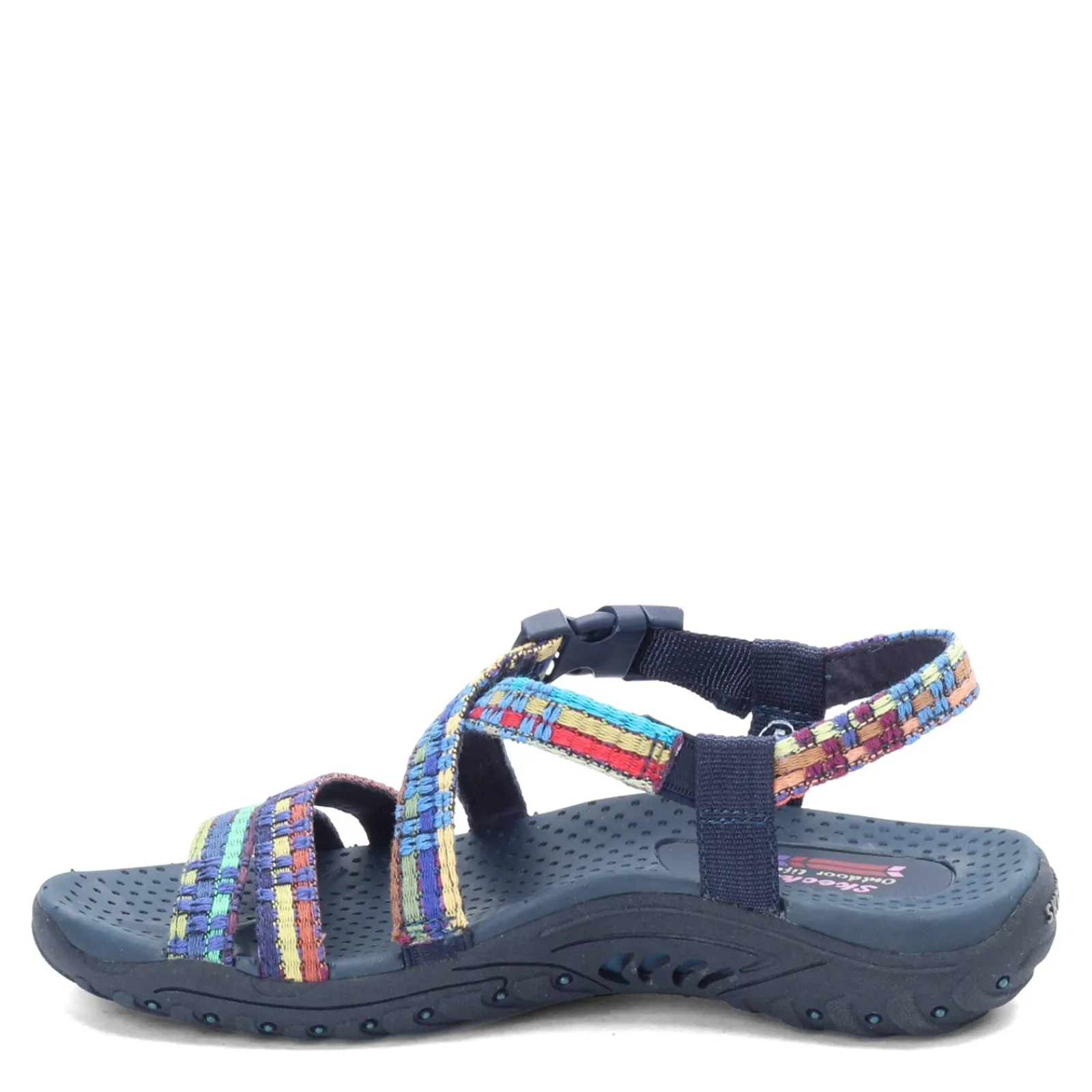 Skechers Sandals|Women's , Reggae - Sew Me Sandal Navy Multi