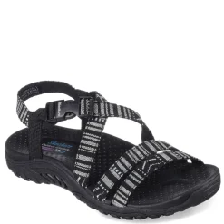Skechers Sandals|Women's , Reggae - Trail On By Sandal Black/White