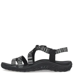 Skechers Sandals|Women's , Reggae - Trail On By Sandal Black/White