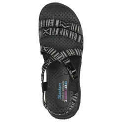 Skechers Sandals|Women's , Reggae - Trail On By Sandal Black/White