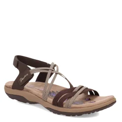Skechers Sandals|Women's , Reggae Slim - Takes Two Sandal Chocolate