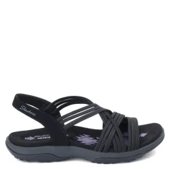 Skechers Sandals|Women's , Reggae Slim - Simply Stretch Sandal Black
