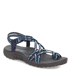 Skechers Sandals|Women's , Reggae Strappy Sling Sandal Navy
