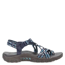Skechers Sandals|Women's , Reggae Strappy Sling Sandal Navy
