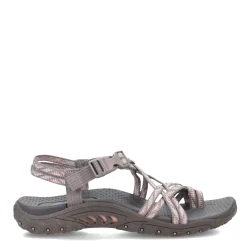 Skechers Sandals|Women's , Reggae Strappy Sling Sandal Gray