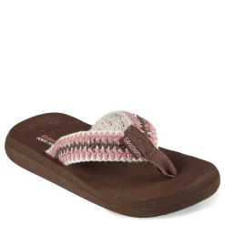Skechers Sandals|Women's , Relaxed Fit: Asana - Bloom Crush Sandal Brown Multi