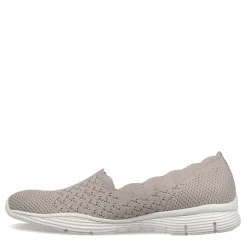 Skechers Flats|Women's , Seager - Stat Slip-On - Wide Width Taupe