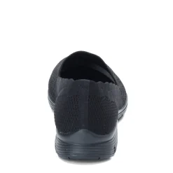 Skechers Slip-On Shoes|Women's , Seager Stat Slip-On Black/Black