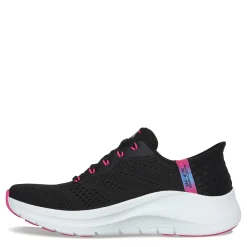 Skechers Slip-On Shoes|Women's , Slip-ins: Arch Fit 2.0 - Easy Chic Sneaker Black/Hot Pink