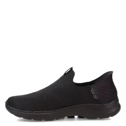Skechers Sneakers & Athletic|Women's , Slip-ins: GO WALK 6 - Fabulous View Sneaker - Wide Width Black