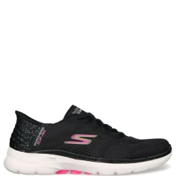 Skechers Sneakers & Athletic|Women's , Slip-ins: GO WALK 6 - Vivid Idea Walking Shoe Black Pink