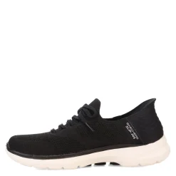 Skechers Sneakers & Athletic|Women's , Slip-ins: GO WALK 6 - Lovely Day Sneaker Black / White