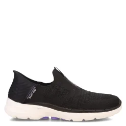 Skechers Sneakers & Athletic|Women's , Slip-ins: GO WALK 6 - Fabulous View Sneaker Black/Lavender