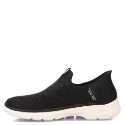 Skechers Sneakers & Athletic|Women's , Slip-ins: GO WALK 6 - Fabulous View Sneaker Black/Lavender