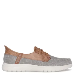 Skechers Sneakers & Athletic|Women's , Slip-ins: On-the-GO Flex - Coastal Sky Boat Shoe Taupe