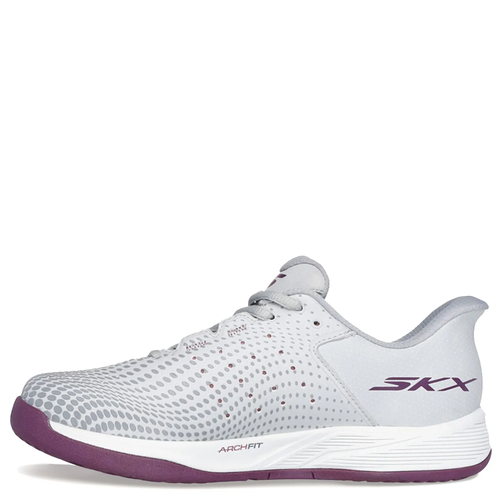 Skechers Slip-On Shoes|Women's , Slip-ins Relaxed Fit: Viper Court Reload Pickleball Shoe Grey/Purple