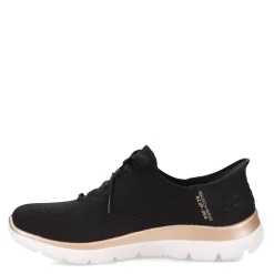 Skechers Sneakers & Athletic|Women's , Slip-ins Summits - Girls Night Sneaker - Wide Width Black