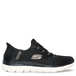 Skechers Sneakers & Athletic|Women's , Slip-ins: Summits - Classy Night Sneaker Black Rose Gold