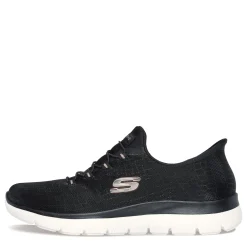 Skechers Sneakers & Athletic|Women's , Slip-ins: Summits - Classy Night Sneaker Black Rose Gold