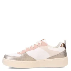 Skechers Sneakers & Athletic|Women's , Sport Court 92-Sheer Shine Sneaker White/Pink