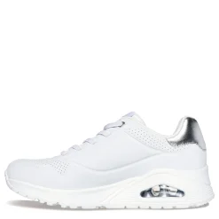 Skechers Sneakers & Athletic|Women's Street, Uno-Shimmer Away Sneaker White Silver