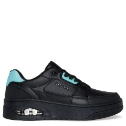 Skechers Sneakers & Athletic|Women's Street, Uno Court - Courted Style Sneaker Black Turquoise