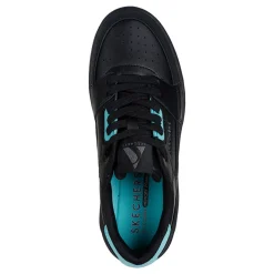 Skechers Sneakers & Athletic|Women's Street, Uno Court - Courted Style Sneaker Black Turquoise