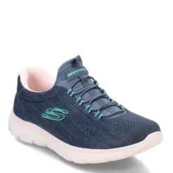 Skechers Sneakers & Athletic|Women's , Summits - Fun Flair Sneaker - Wide Width Navy