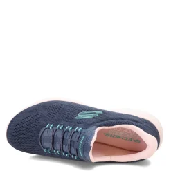 Skechers Sneakers & Athletic|Women's , Summits - Fun Flair Sneaker - Wide Width Navy