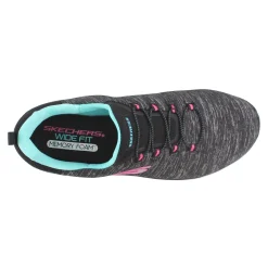 Skechers Sneakers & Athletic|Women's , Summits - Quick Getaway - Wide Width Black / Blue