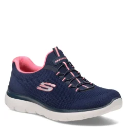 Skechers Sneakers & Athletic|Women's , Summits - Cool Classic Sneaker - Wide Width Navy / Pink