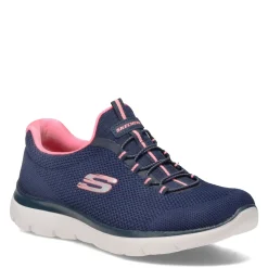 Skechers Sneakers & Athletic|Women's , Summits - Cool Classic Sneaker Navy / Pink