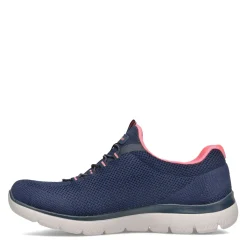 Skechers Sneakers & Athletic|Women's , Summits - Cool Classic Sneaker Navy / Pink