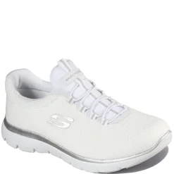 Skechers Sneakers & Athletic|Women's , Summits - Cool Classic Sneaker - Wide Width White Silver