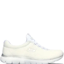 Skechers Sneakers & Athletic|Women's , Summits - Cool Classic Sneaker - Wide Width White Silver