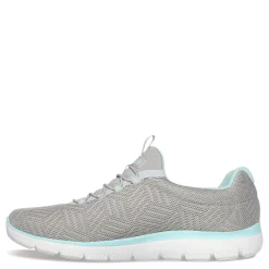 Skechers Sneakers & Athletic|Women's , Summits - Artistry Chic Sneaker Grey Light Blue