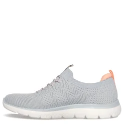 Skechers Slip-On Shoes|Women's , Summits - Top Player Sneaker - Wide Width Gray