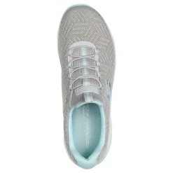 Skechers Slip-On Shoes|Women's , Summits - Artistry Chic Sneaker Grey Light Blue