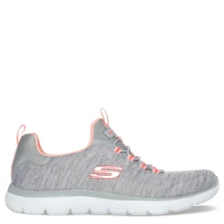 Skechers Slip-On Shoes|Women's , Summits - Fresh Impression Sneaker Grey Coral