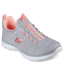 Skechers Sneakers & Athletic|Women's , Summits - Fresh Impression Sneaker Grey Coral