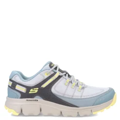 Skechers Sneakers & Athletic|Women's , Summits AT - Artists Bluff Hiking Shoe Blue/Yellow