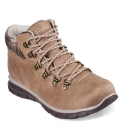 Skechers Boots|Women's , Synergy - Plaid Mood Boot Chestnut