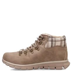 Skechers Boots|Women's , Synergy - Plaid Mood Boot Taupe