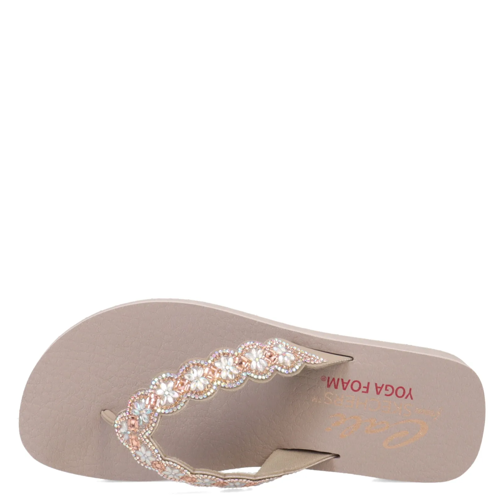 Skechers Wedges|Women's , Vinyasa - Happy Spring Sandal Taupe